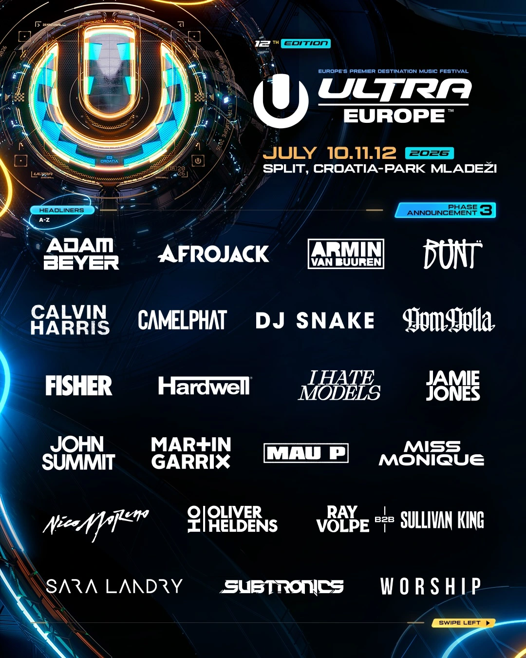 Programmation Ultra Europe 2026